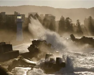 Wollongong lighthouse in sepia