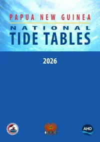 Papua New Guinea National Tide Tables publication cover