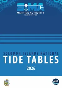 Solomon Islands National Tide Tables publication cover