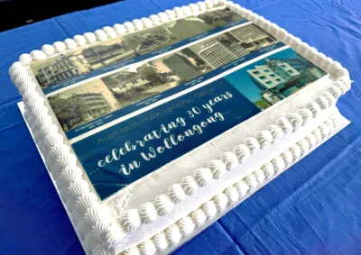 Celebrating 30 years in wollongong cake